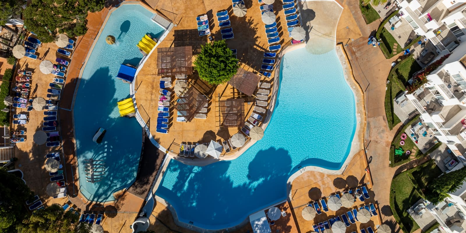 Piscina Es Talaial Vista aérea piscinas