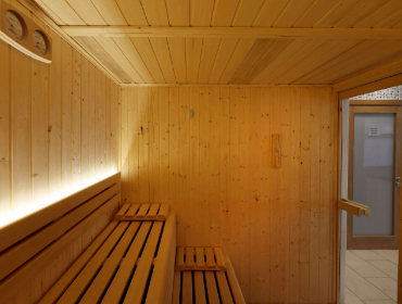 Interior view of the sauna