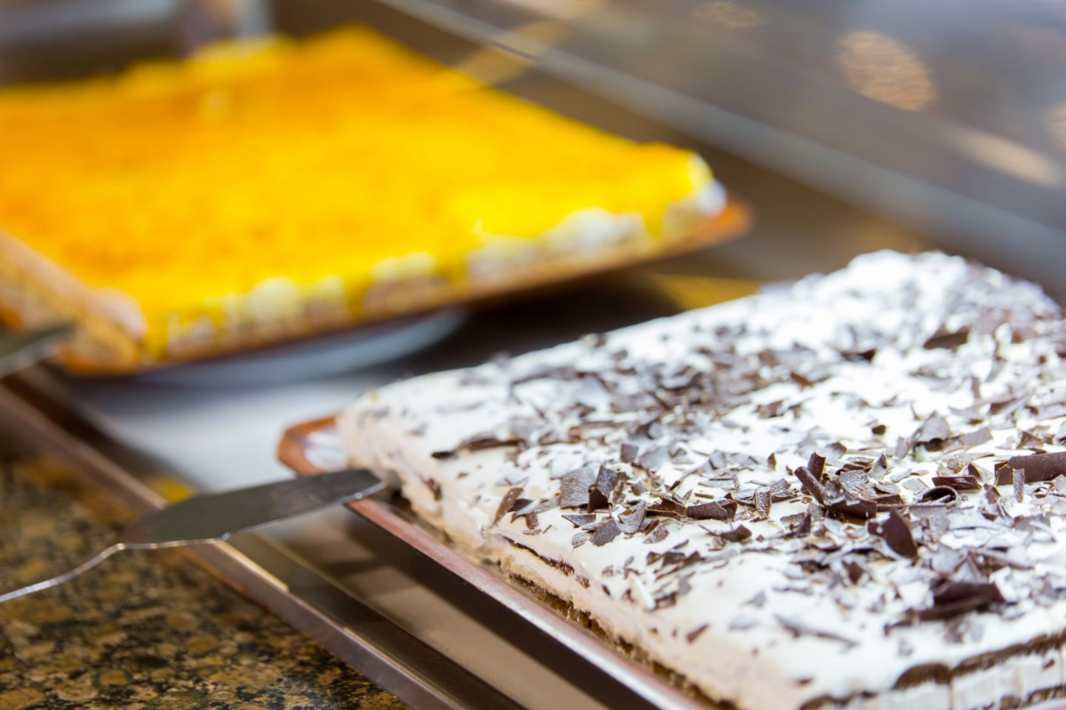 Detail of the dessert area of the all-you-can-eat buffet